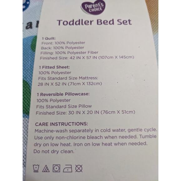 Parent's Choice Space Glow-in-Dark 3-Pc Toddler Bed Set, Comforter, Sheet OEKO - Picture 10 of 11